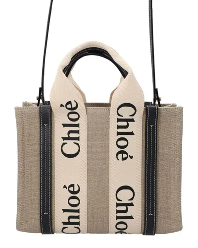 Chloé Linen Small Woody Tote, Never Carried (authentic Pre-loved)