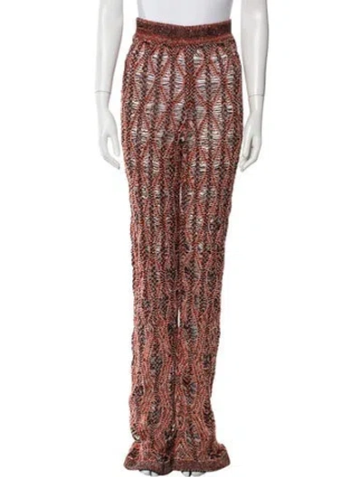 Pre-owned Chloé Linen Wide Leg Pants W/ Tags In Orange