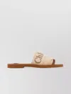 Chloé X High Summer Woody Embroidered Logo Flat Sandals