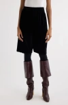 Chloé Liquid Velvet Bermuda Shorts In Black