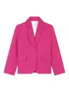 Chloé Notched-collar Single-breasted Blazer In Pink