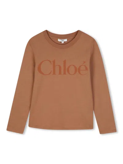CHLOÉ LITTLE GIRL'S & GIRL'S LOGO LONG-SLEEVE T-SHIRT