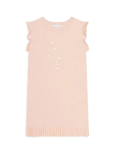 Chloé Little Girl's & Girl's Printed T-shirt Dress In Pale Pink