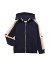 CHLOÉ LITTLE GIRL'S CONTRAST STRIPE FLEECE HOODIE