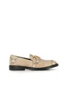Chloé Marcie Buckled Snake-effect Leather Loafers In Python