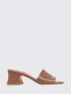 Chloé Soleil 55 Shiny Leather Mules In Brown