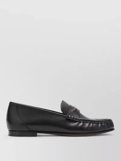 Chloé Loafers Leather Upper Round Toe Design