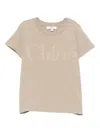 Chloé Logo-appliqué T-shirt In Brown