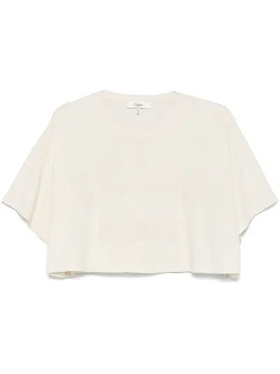 CHLOÉ LOGO-APPLIQUÉ T-SHIRT