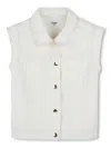 Chloé Girl's Denim Sleeveless Waistcoat In White
