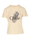 Chloé Relaxed Fit Graphic Pineapple Print T-shirt