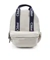 Chloé Logo Backpack In Gray