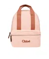 Chloé Logo Backpack In Nude