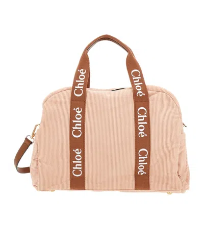 Chloé Logo Bag In Nude