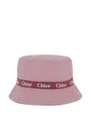 Chloé Logo-band Bucket Hat In Pink