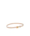 Chloé Marcie Grained Leather Skinny Belt In Nude