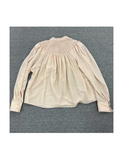 Chloé Logo Blouse In Nude
