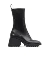 Chloé Chloe Women Black Rubber Ankle Boots In Black