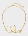 Chloé Logo Brass Chain Belt In Gold