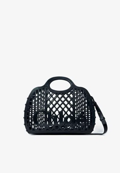 Chloé Logo Cage Tote Bag In Black