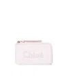 Chloé Logo Card Bag In White