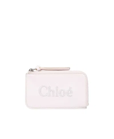 Chloé Logo Card Bag In White