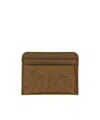 Chloé Logo Embossed Cardholder In Green