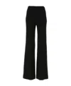 Chloé High-rise Grain De Poudre Wool Wide-leg Pants In Black