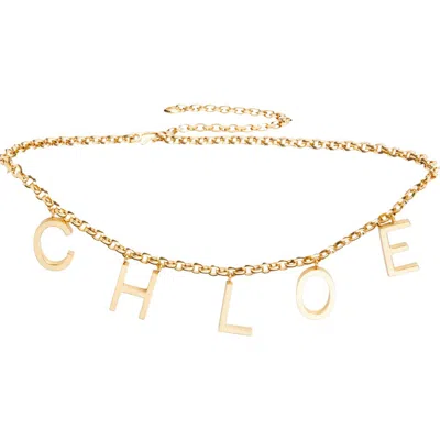 Chloé Logo Chain Belt In Gold