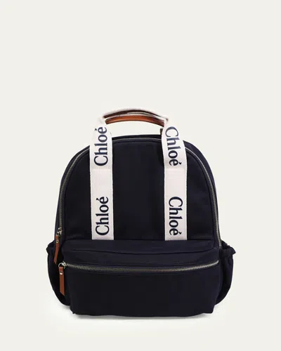 Chloé Logo Changing Bag In Blue