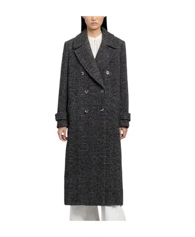 Chloé Logo Coat In Black