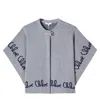 Chloé Kids Logo Cotton And Wool Cape In Gray