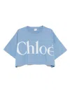 Chloé Oversize Signature Logo Crop Graphic T-shirt