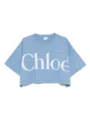 Chloé Oversize Signature Logo Crop Graphic T-shirt