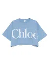 Chloé Oversize Signature Logo Crop Graphic T-shirt