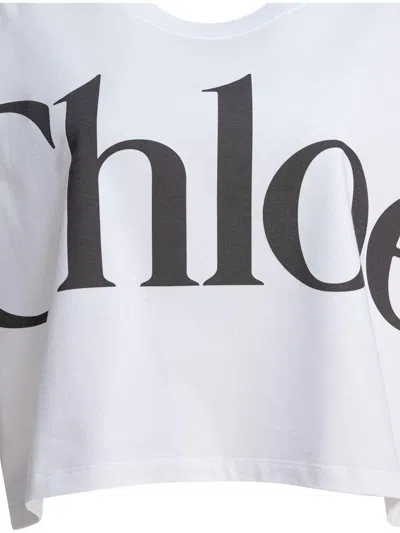 Chloé Logo Cotton Cropped T-shirt