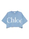 Chloé Oversize Signature Logo Crop Graphic T-shirt