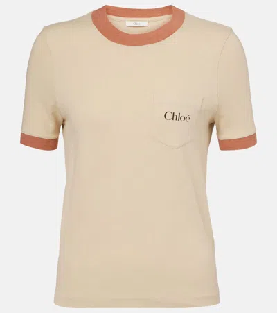 CHLOÉ CHLOÉ LOGO COTTON JERSEY T-SHIRT