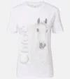 Chloé Cotton Crew Neck Graphic Short Sleeve T-shirt In Multi