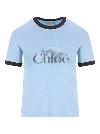 CHLOÉ CHLOÈ LOGO COTTON T-SHIRT