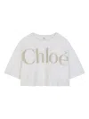 Chloé Logo Cotton T-shirt In White