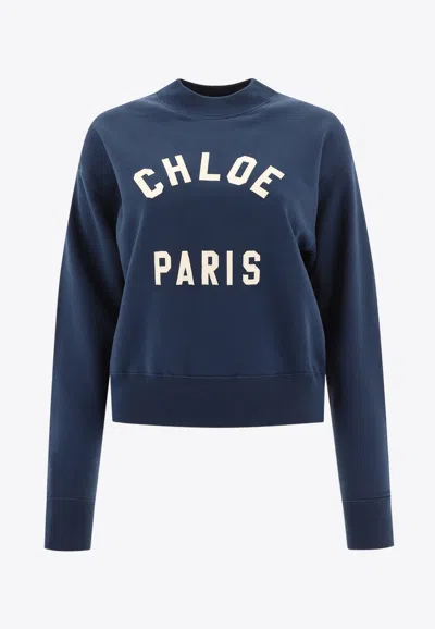 CHLOÉ LOGO CREWNECK SWEATSHIRT