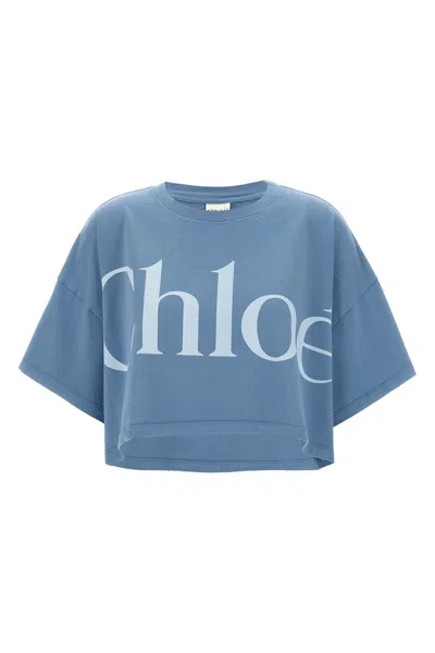 CHLOÉ LOGO CROP T-SHIRT