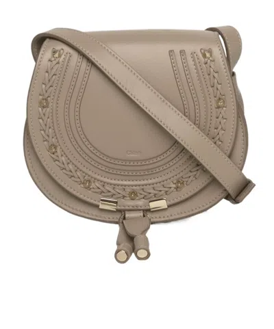 Chloé Logo Cross-body Bag In Nude