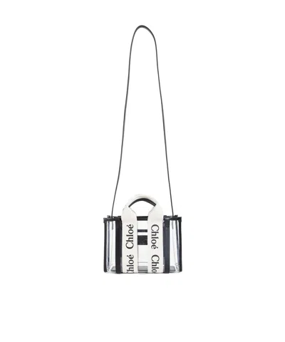 Chloé Small Woody Cross Body Bag In White