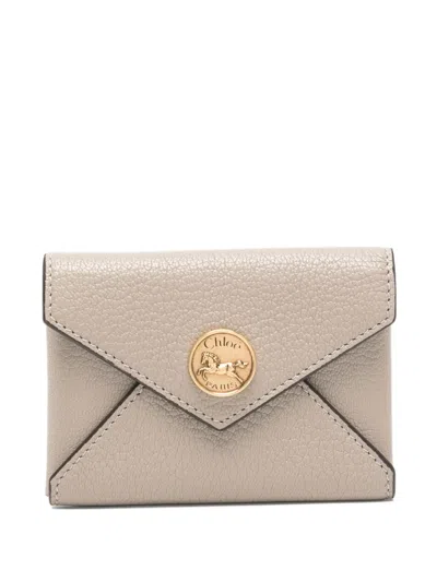 Chloé Logo-detail Card Holder In Neutral