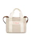 Chloé Logo Shoulder Bag In Nude & Neutrals