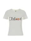 Chloé Baby Fit T-shirt In Cotton Jersey With Passion Fruit Print In White