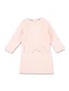 Chloé Chloe Girls Logo-appliqued Cotton Dress In Pink Washed Pink