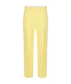 Chloé Straight-leg Ankle Silk Crepe Trousers In Yellow